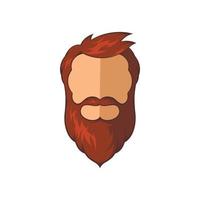 Hipster man icon, cartoon style vector