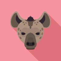 icono de hiena, estilo plano vector