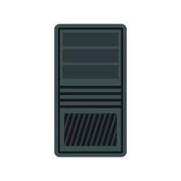 System unit of computer icon, flat style vector
