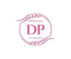 DP Initials letter Wedding monogram logos collection, hand drawn modern minimalistic and floral templates for Invitation cards, Save the Date, elegant identity for restaurant, boutique, cafe in vector