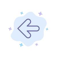 Arrow Arrows Back Point Back Blue Icon on Abstract Cloud Background vector