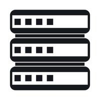 Database icon, simple style vector