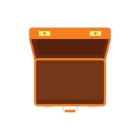 Open suitcase icon, flat style vector