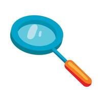 Magnifying glass icon in cartoon style vector