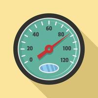 Auto speedometer icon, flat style vector