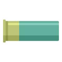 Blue weapon cartridge icon, flat style vector