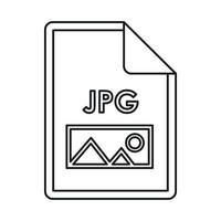 JPG file extension icon icon, outline style vector