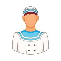 Sailor icon in cartoon style vector