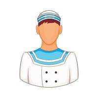 Sailor icon in cartoon style vector