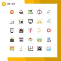 25 Universal Flat Colors Set for Web and Mobile Applications bathroom select chat hunting choose Editable Vector Design Elements