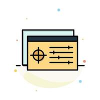 Setting Controller Target Object Abstract Flat Color Icon Template vector