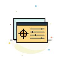 Setting Controller Target Object Abstract Flat Color Icon Template vector