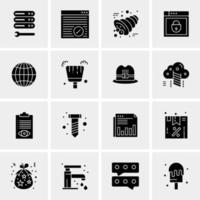 16 iconos de negocios universales vector ilustración de icono creativo para usar en proyectos relacionados con la web y dispositivos móviles