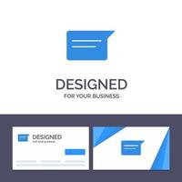 Creative Business Card and Logo template Chat Basic Chatting Ui Vector Illustration