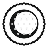 Choco star biscuit icon, simple style vector