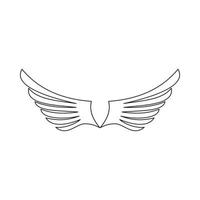 Wing icon, outline style vector