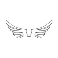 Wing icon, outline style vector