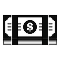 Dollar pack icon, simple style vector