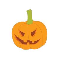Halloween pumpkin icon in cartoon style vector