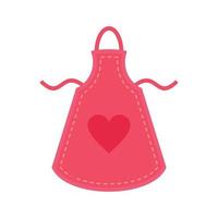 Heart apron icon, flat style vector