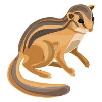 Chipmunk icon, cartoon style vector