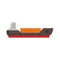 Ship cargo icon, flat style vector