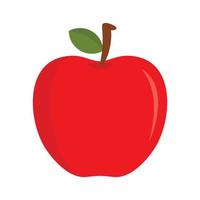 Eco fresh red apple icon, flat style vector