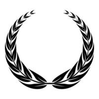 Crown wreath icon, simple style vector