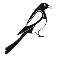 Male magpie icon, simple style vector