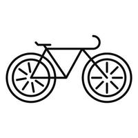 icono de bicicleta, estilo de esquema vector