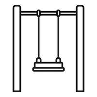 Kid swing icon, outline style vector