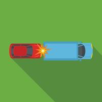 Car injury icon, flat style vector