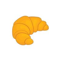 Fresh croissant icon, cartoon style vector