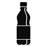 Plastic water bottle icon, simple style vector
