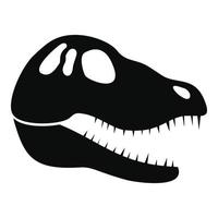 icono de cabeza de cráneo de dinosaurio, estilo simple vector