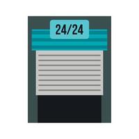 Gates to parking icon, flat style vector