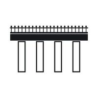 Bridge icon, simple style vector