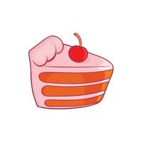 Piece of cake icon, cartoon style vector