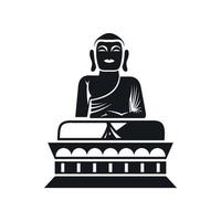 Buddha statue icon, simple style vector