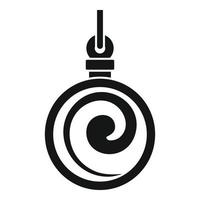 Hypnosis medallion icon, simple style vector