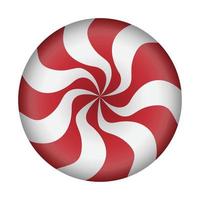 Candy swirl caramel icon, realistic style vector