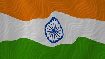 animation de fond agitant le drapeau indien video