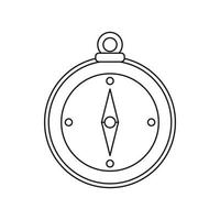 Compass icon, outline style vector