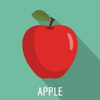 icono de manzana, estilo plano vector