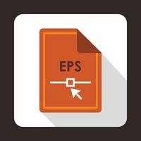 icono de archivo eps, estilo plano vector