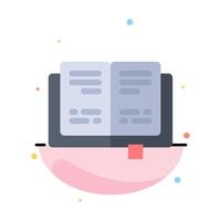 Book Education Knowledge Abstract Flat Color Icon Template vector
