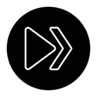 Modern style icon of forward arrow vector