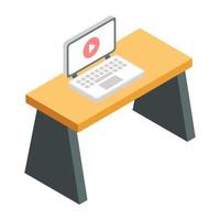 Vector design of laptop table