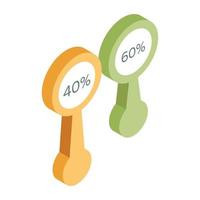 Creative design icon of chart vector