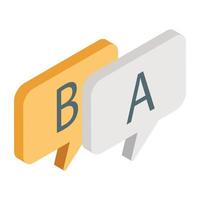 An icon design of ab chat vector